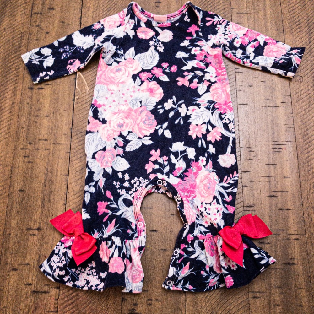 Ricrac and Ruffles Romper 6/9M